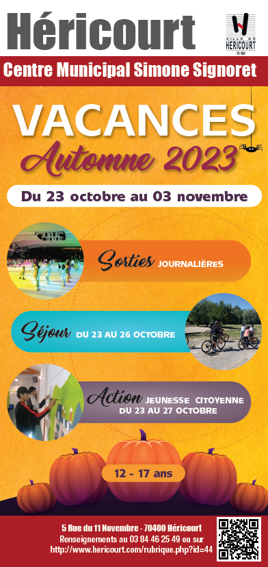Vacances Toussaint 2023