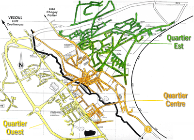 Plan les Comités Consultatifs de Quartiers d'Héricourt