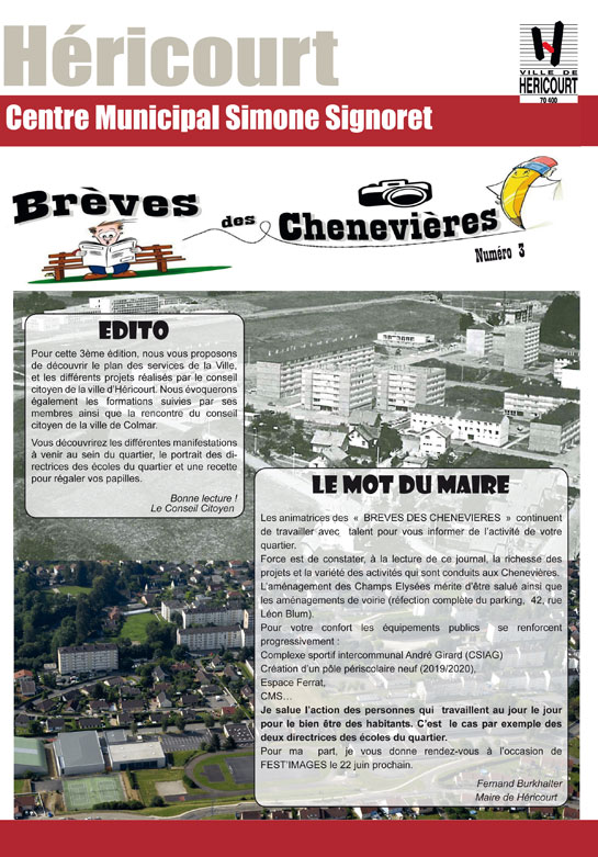 Brèves des Chenevières - Numéro 3