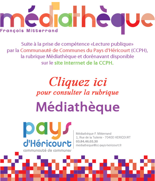 Rubrique disponible sur le site de la Communauté de Communes 