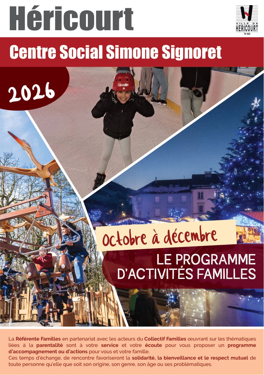 Activit&eacute;s familles d'octobre &agrave; d&eacute;cembre 2026 &mdash; Centre Social Simone Signoret